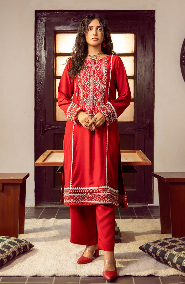 2 Pc Silk Karandi Embroidered Pret - Gulaab