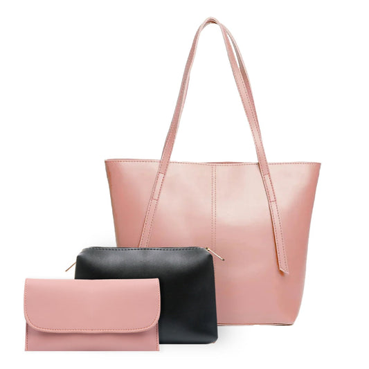 Hobo Tote Pink 3 Piece