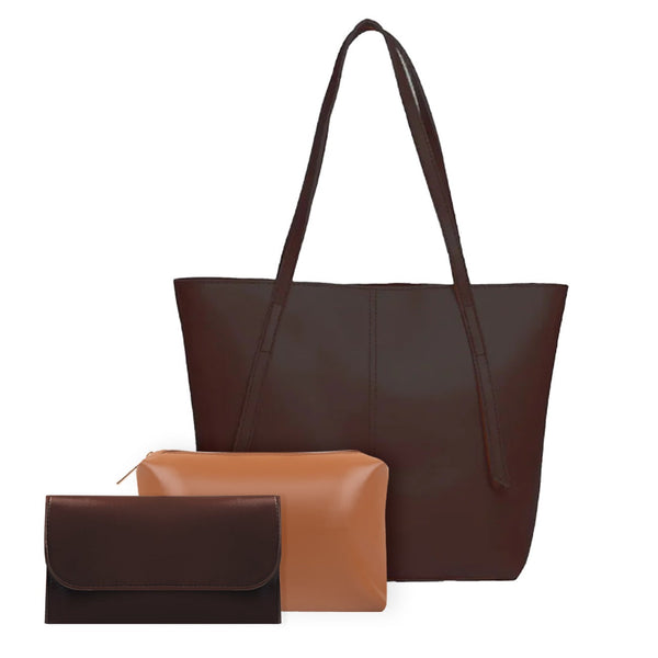 Hobo Tote Choclate Brown 3 Piece