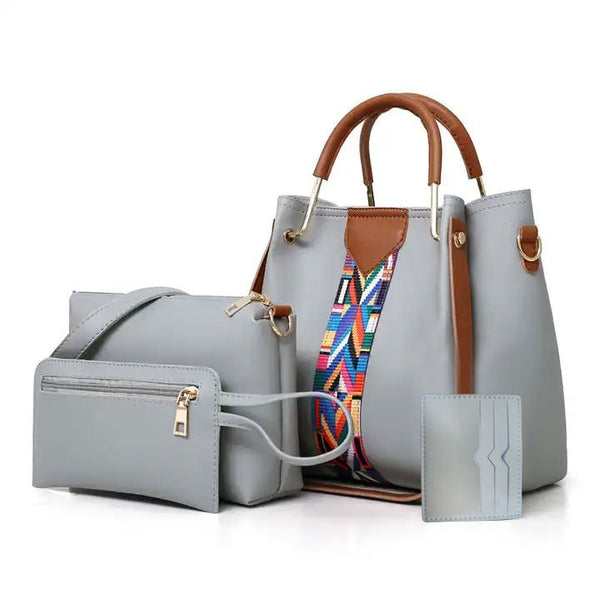 4 piece Handbag Grey